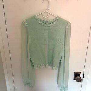 NWT: Aritzia Tempest Blouse in Snowmelt Blue (Large)